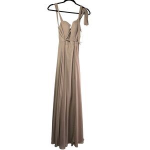 Azazie Lizet Dress Women's A2 Beige Brown A-Line Sweetheart Neckline Formal Prom